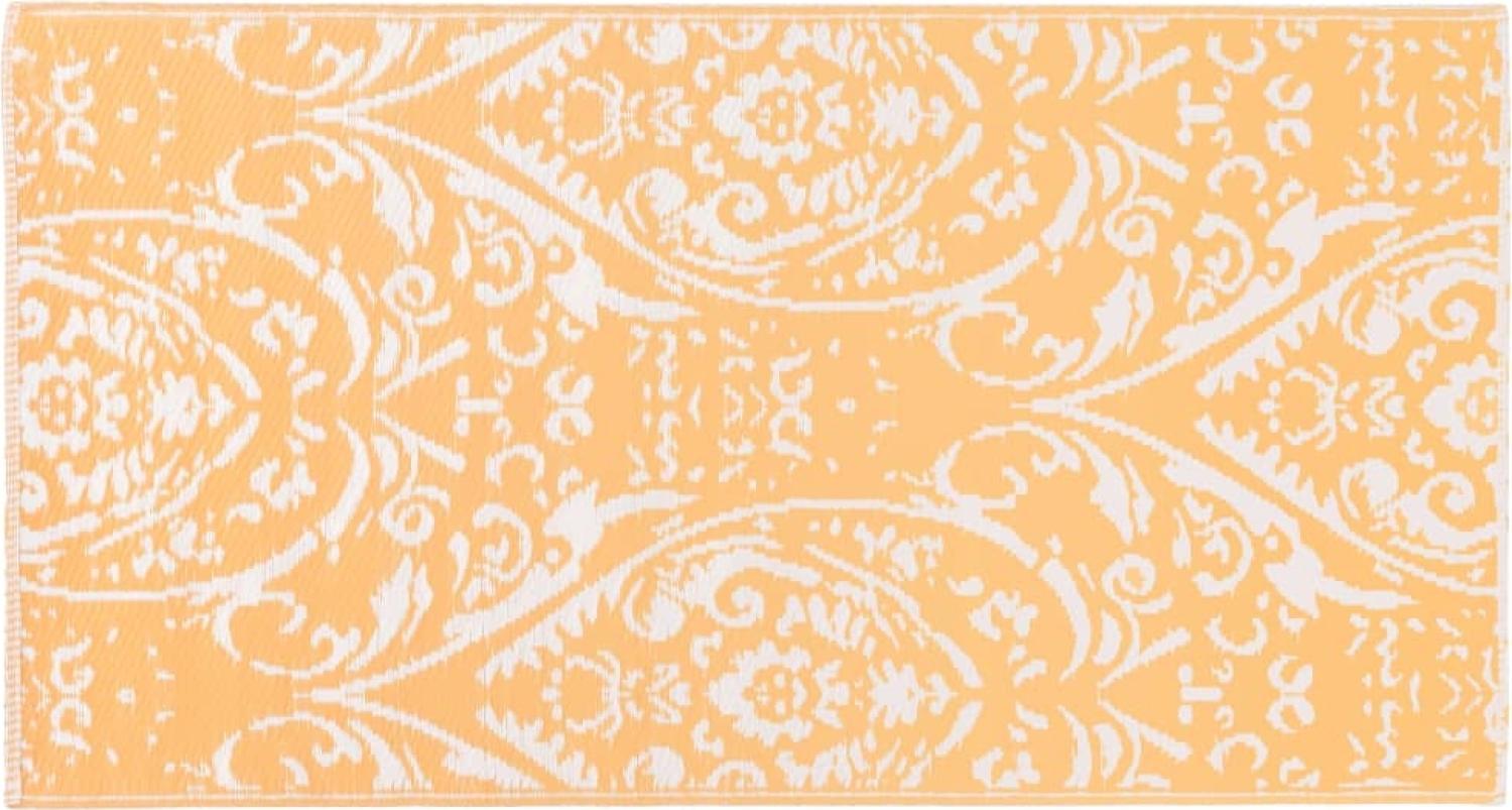 Outdoor-Teppich Orange und Weiß 120x180 cm PP Bild 1