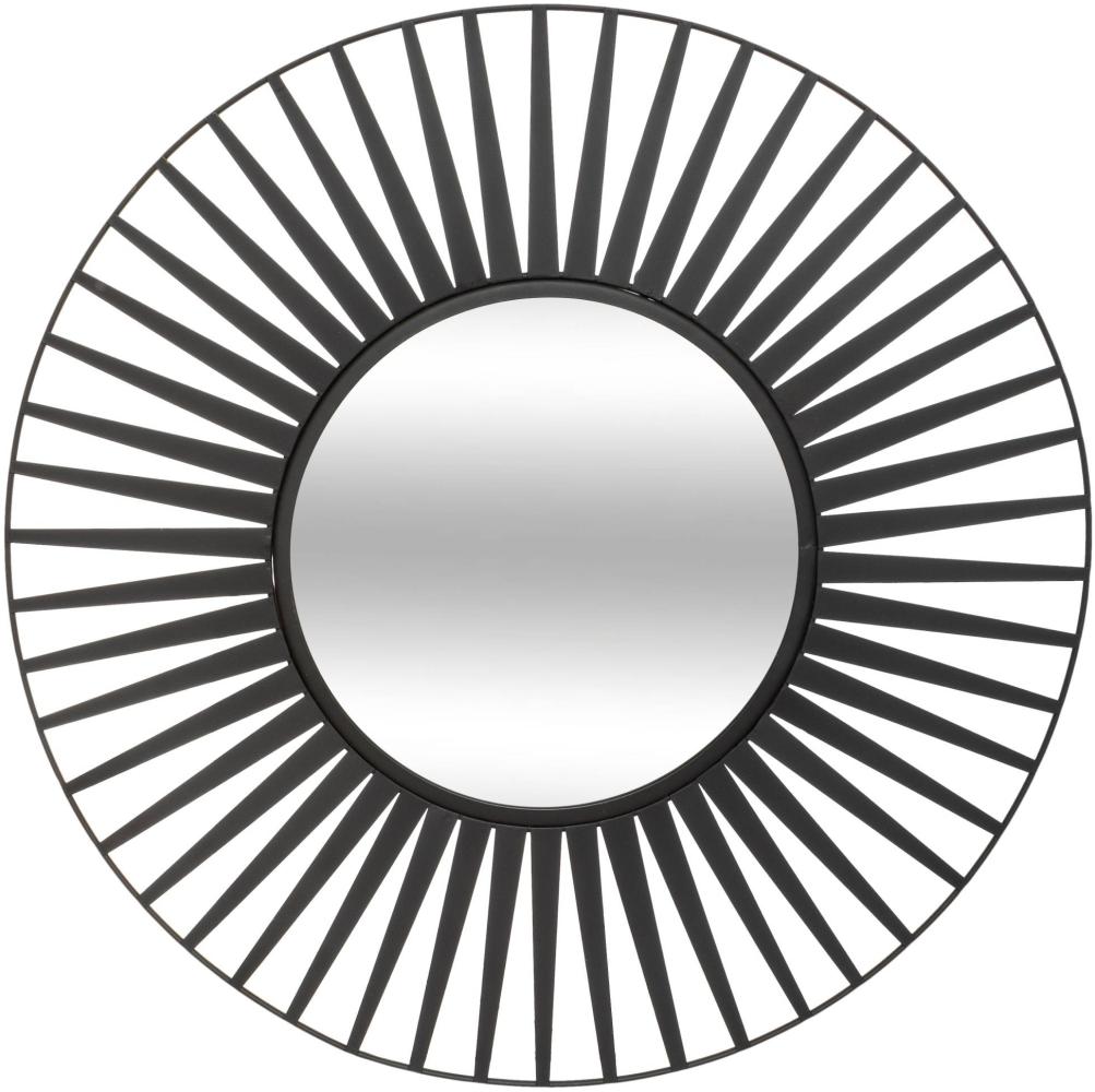 Runder Spiegel SUN, schwarzer Rahmen, Ø 50 cm Bild 1