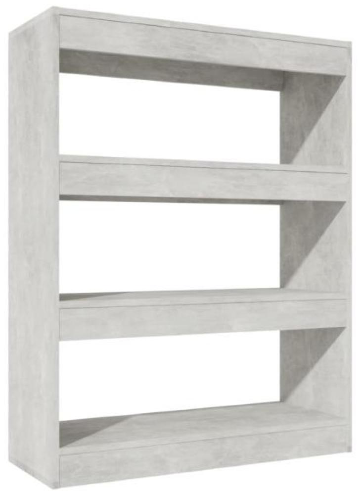 Bücherregal/Raumteiler Betongrau 80x30x103 cm Holzwerkstoff Bild 1