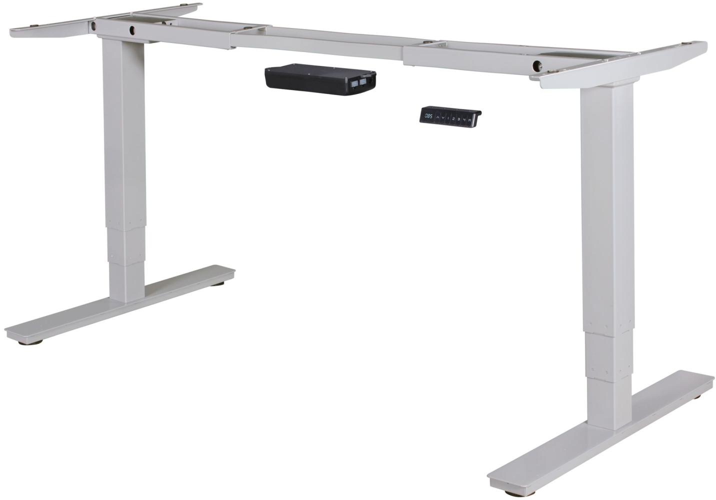 Höhenverstellbares Tischgestell mit Dual-Motor + Memory Funktion, Weiß Bild 1