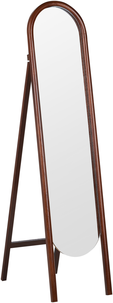 Stehspiegel Paulowniaholz dunkelbraun oval 30 x 150 cm CHELLES Bild 1