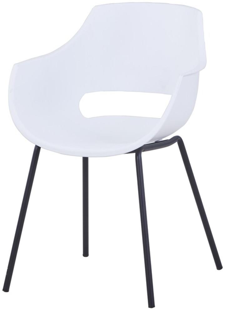 SIT&CHAIRS Stuhl Kunststoff Metall Weiß Schwarz Bild 1