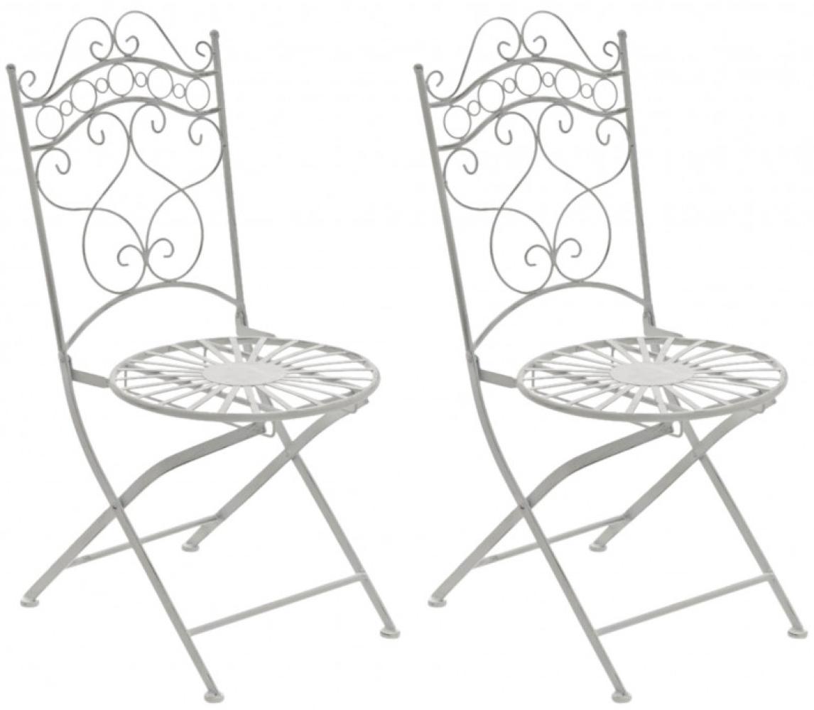 2er Set Stühle Indra (Farbe: antik weiß) Bild 1