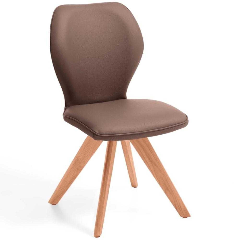 Niehoff Sitzmöbel Colorado Trend-Line Design-Stuhl Kernbuche/Polyester - 180° drehbar Atlantis havanna braun Bild 1
