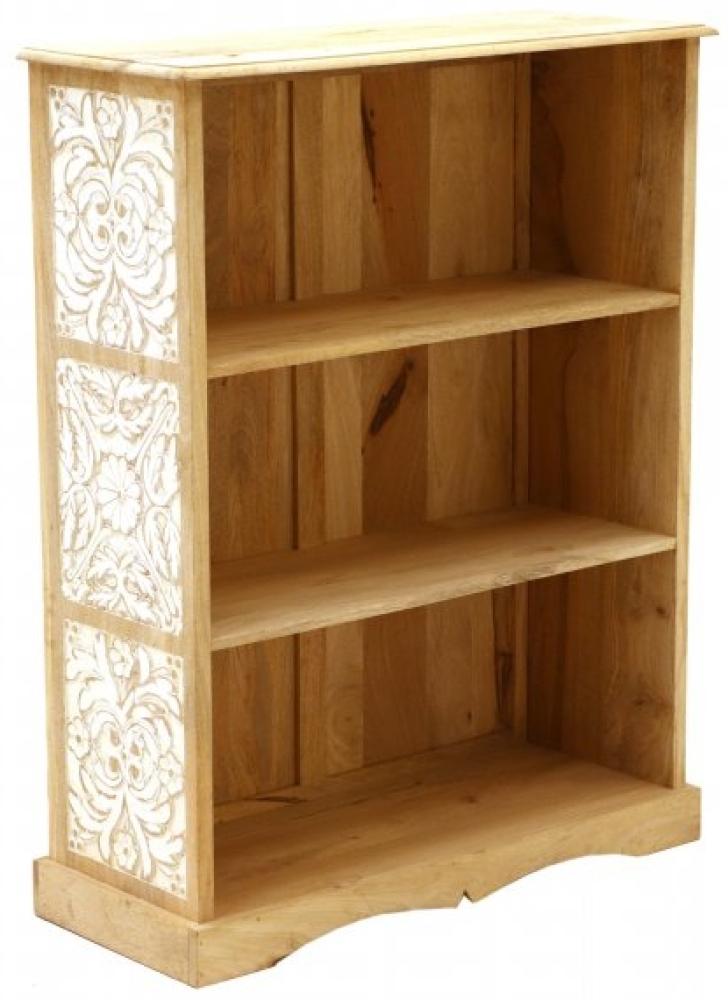 Bücherregal Sita 90x115x35 aus indischem Mango-Massivholz Bild 1