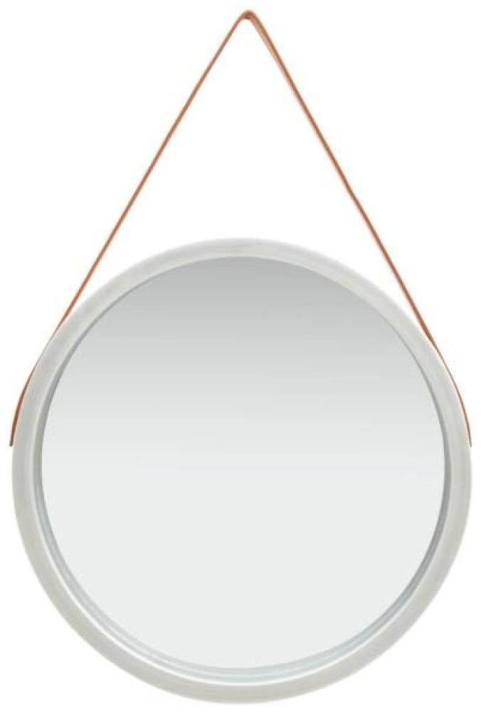 vidaXL Wandspiegel mit Riemen 60 cm Silbern Bild 1