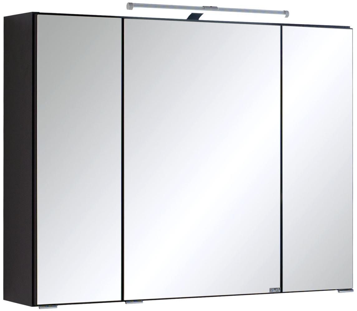 Spiegelschrank >Bologna II< in Weiß aus Metall - 80x66x20cm (BxHxT) Bild 1