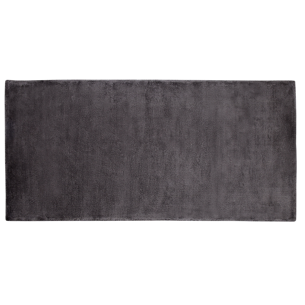 Teppich Viskose dunkelgrau 80 x 150 cm GESI II Bild 1