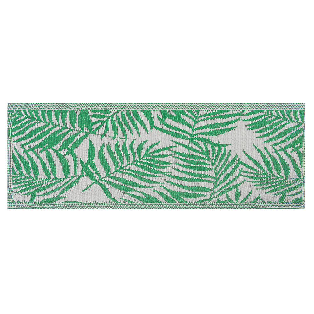 Outdoor Teppich grün 60 x 105 cm Palmenmuster Kurzflor KOTA Bild 1