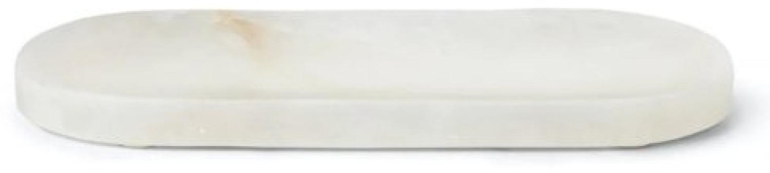 Nordstjerne Tablett Alabaster weiß marmoriert (20x10x2cm) 20340 Bild 1
