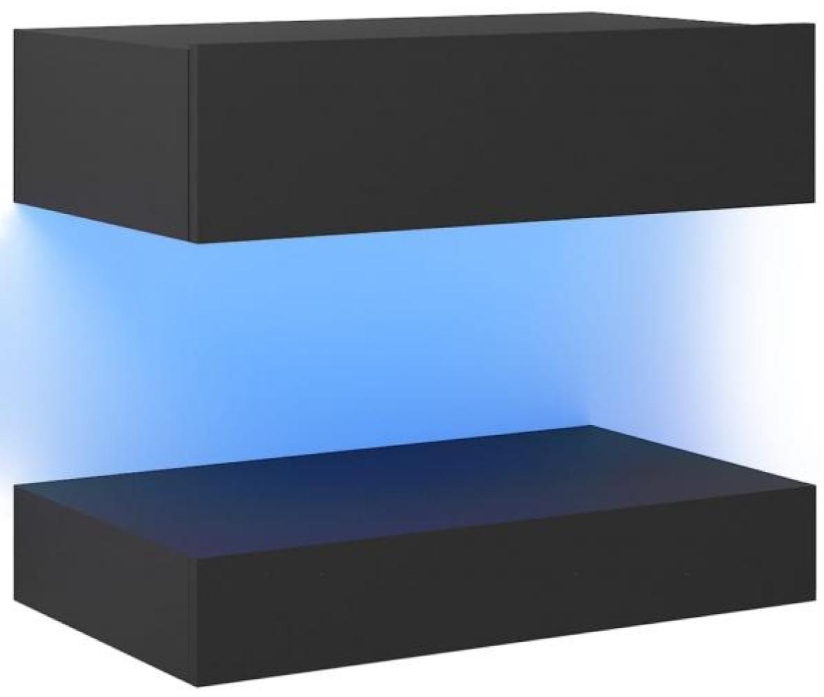 TV-Schrank mit LED-Leuchten Grau 60x35 cm Bild 1