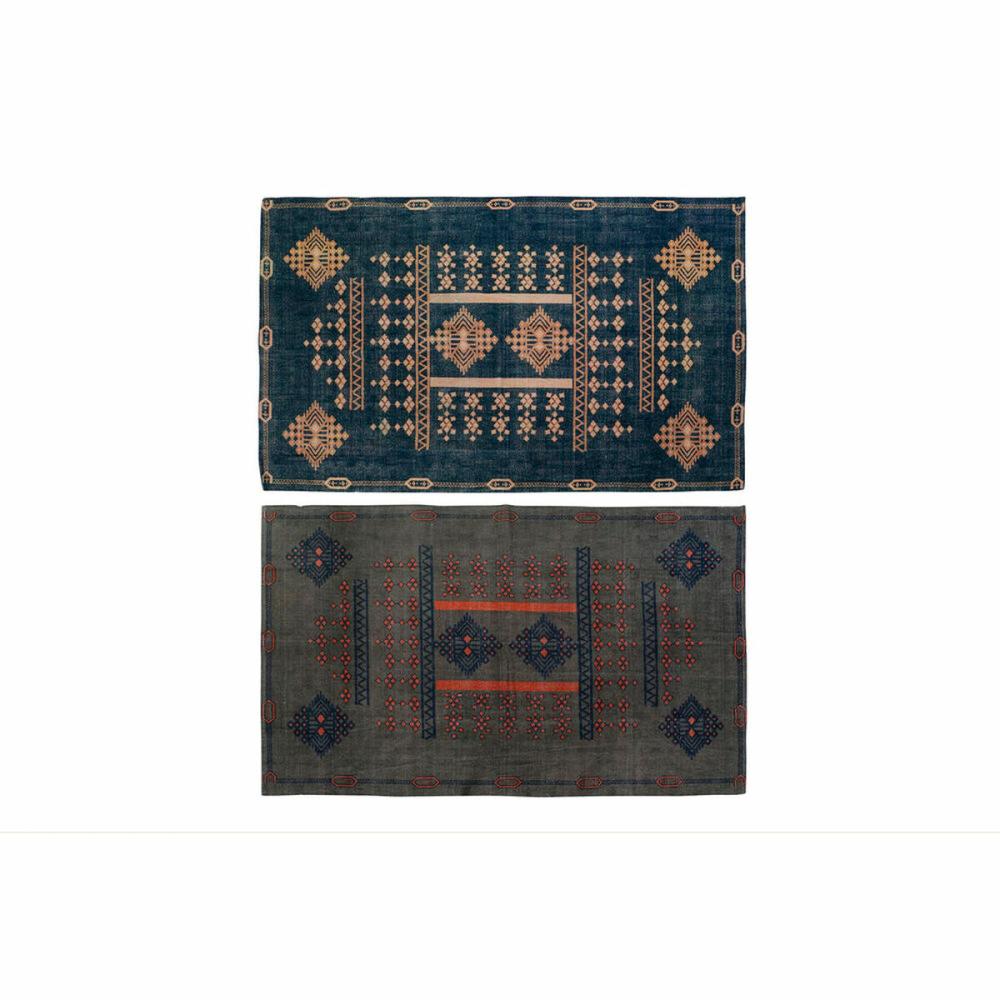 Teppich DKD Home Decor 120 x 180 x 0,4 cm Blau Orange Polyester Araber (2 Stück) Bild 1