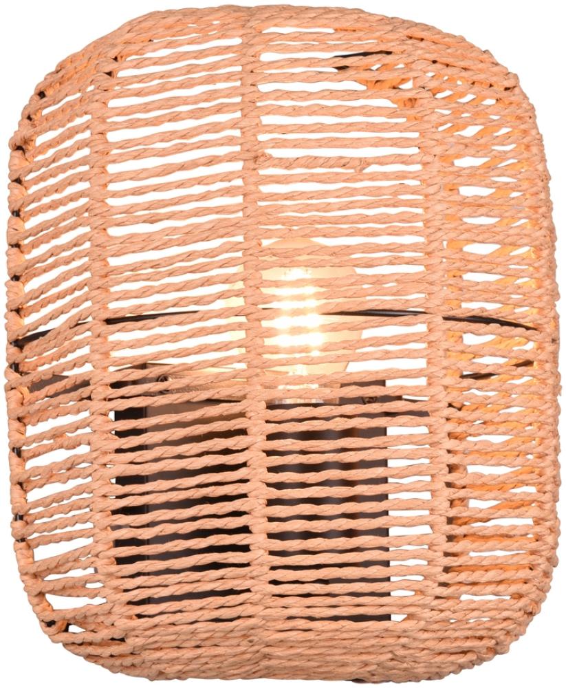 Wandleuchte RUNA Korbleuchte mit Sisal Geflecht Lampenschirm Höhe 27,5cm Bild 1