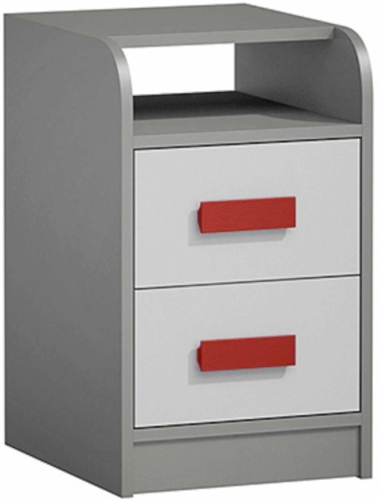 Stylefy Gael Bürocontainer Weiß Grau Rosa Bild 1