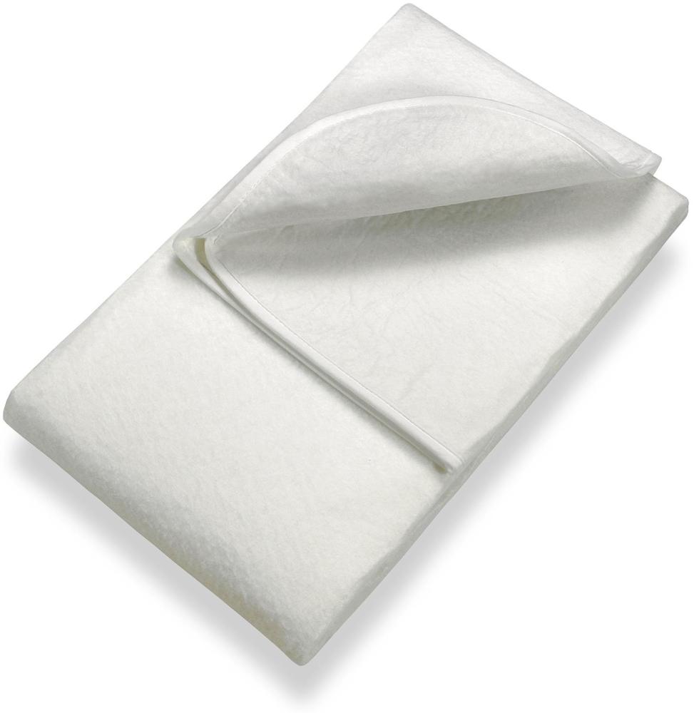 Sleezzz Basic Nadelfilz Matratzenunterlage 90 x 200 cm, Matratzenschoner zum Auflegen aufs Lattenrost, Weiß Bild 1