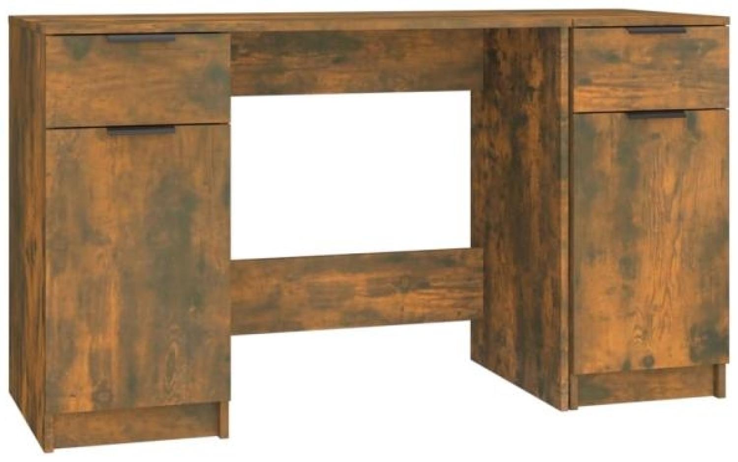 Schreibtisch mit Beistellschrank Räuchereiche Holzwerkstoff Bild 1