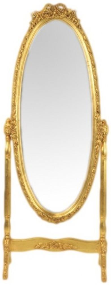 Casa Padrino Barock Standspiegel Schwenkbar Gold - Spiegel Gold - Möbel Bild 1