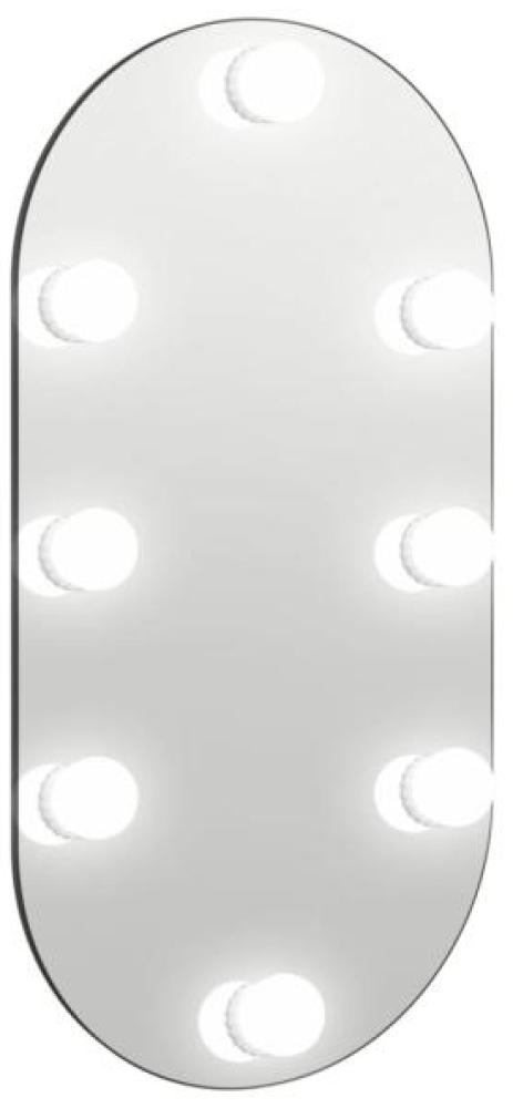 Spiegel mit LED-Leuchten 60x30 cm Glas Oval Bild 1