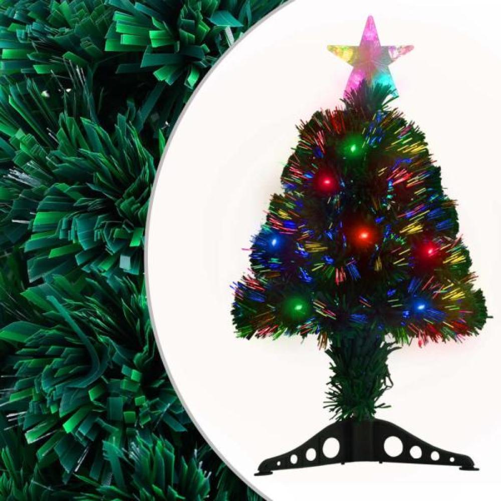 vidaXL Künstlicher Weihnachtsbaum mit Ständer/LED 64 cm Glasfaser Bild 1