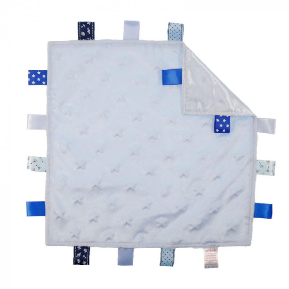 Soft Touch Kuscheldeckensterne mit Etiketten blau 35 cm Bild 1