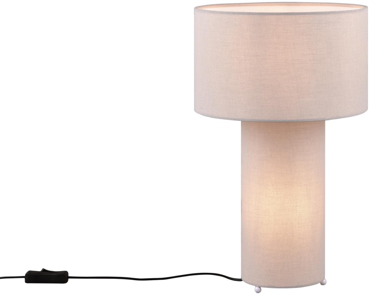 LED Tischleuchte Korpus und Lampenschirm Stoff Ultimate Grau, Höhe 40cm Bild 1