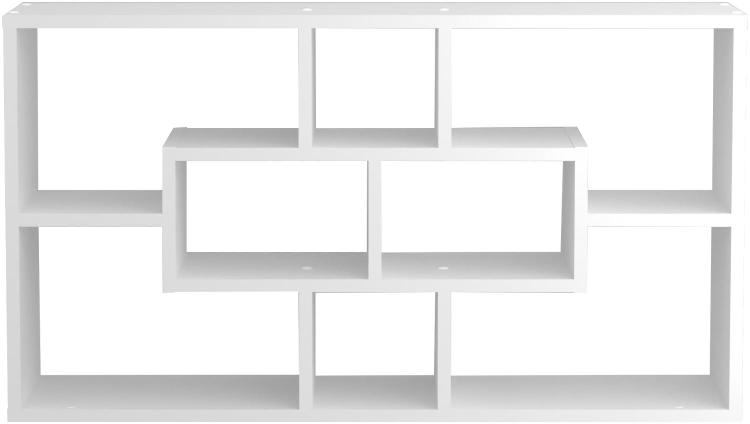 FMD Möbel - LASSE - Regal - melaminharzbeschichtete Spanplatte - weiß - 85 x 47,5 x 16cm Bild 1