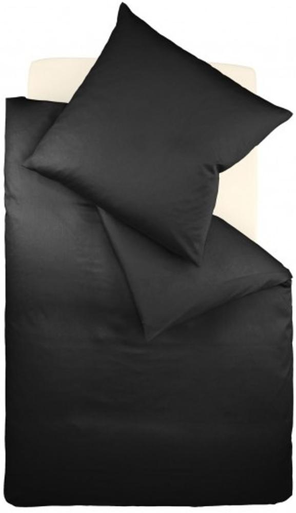 Fleuresse Interlock-Jersey-Bettwäsche colours schwarz 941 Größe: 155x200 cm Bild 1