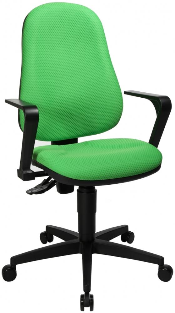 Hochwertiger Drehstuhl grün Bürostuhl mit Armlehnen ergonomische Form Made in Germany Bild 1