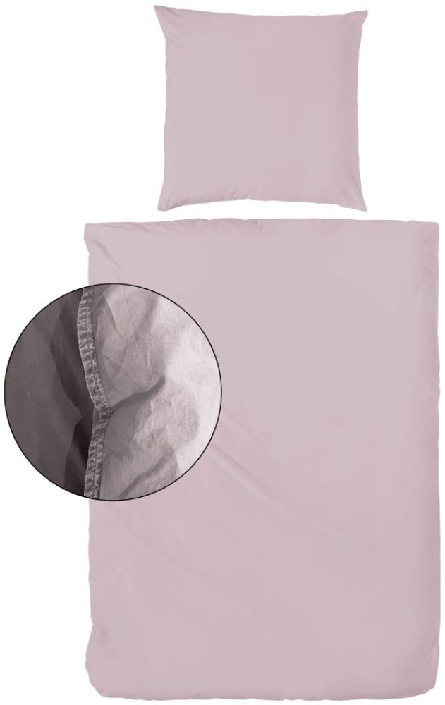 Traumhaft gut schlafen Stone-Washed-Bettwäsche aus 100% Baumwolle, in versch. Farben und Größen : Rosé : 80 x 80 cm, 155 x 220 cm Bild 1