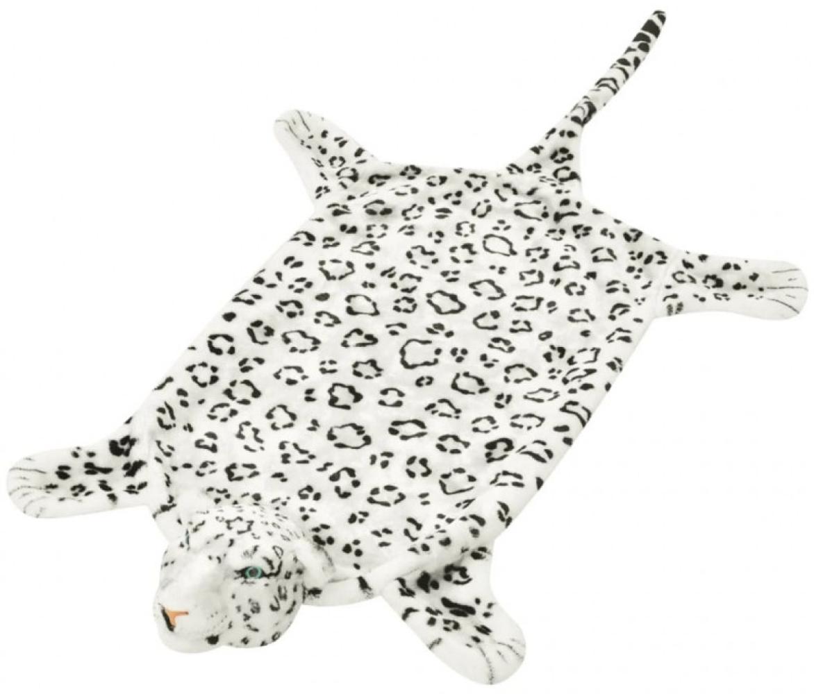 Plüsch Leopardenfell Teppich 139 cm Weiß Bild 1