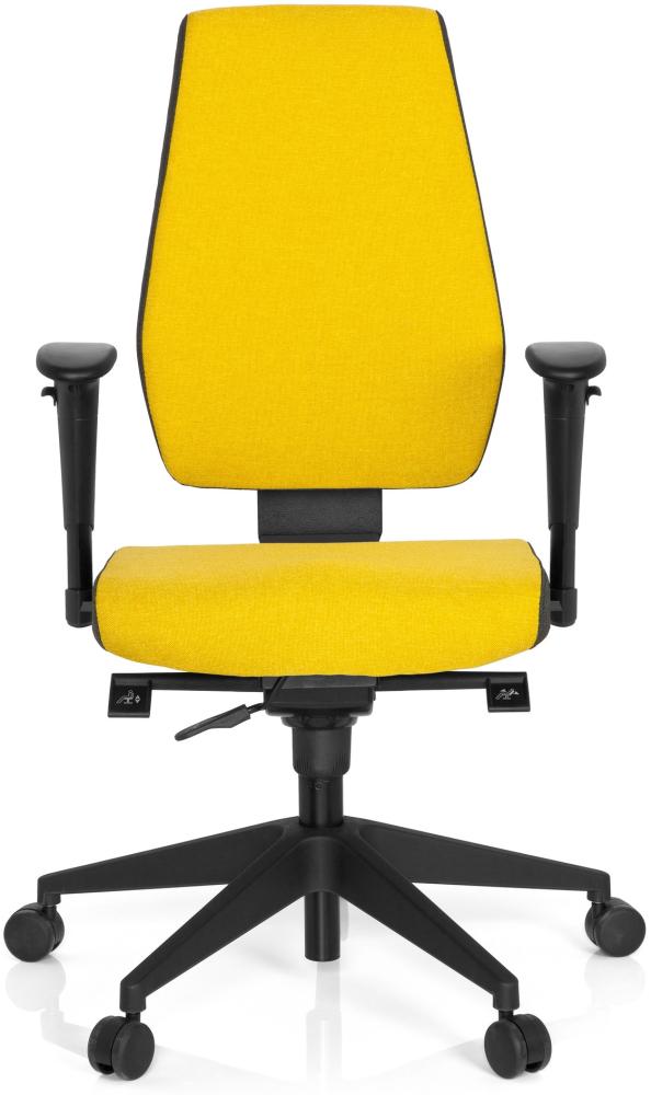 hjh OFFICE Profi Bürostuhl PRO-TEC 500 Stoff gelb Bild 1