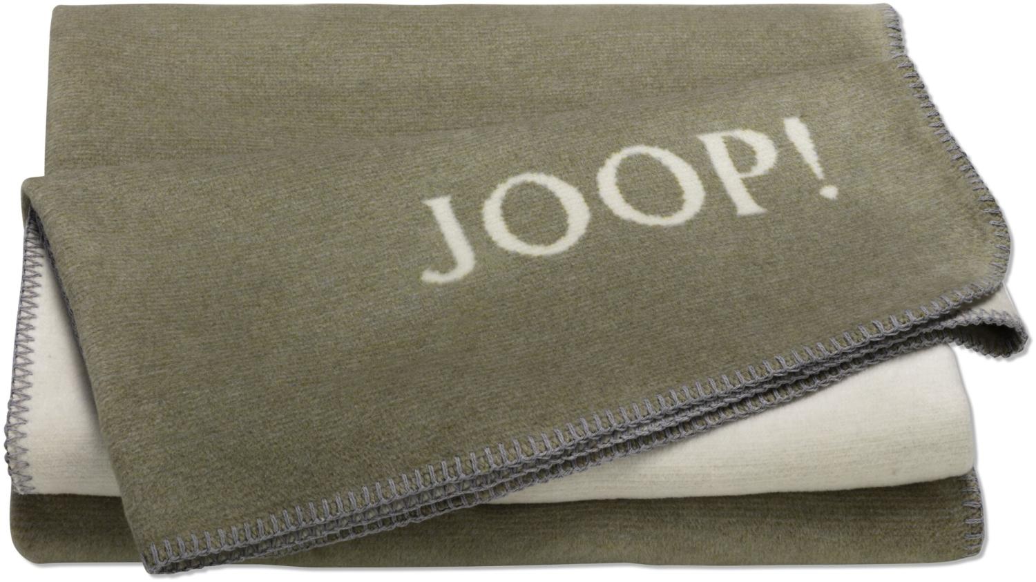 Joop! Wohndecke Kuscheldecke 150x200 cm Melange Doubleface oliv natur 781864 Bild 1