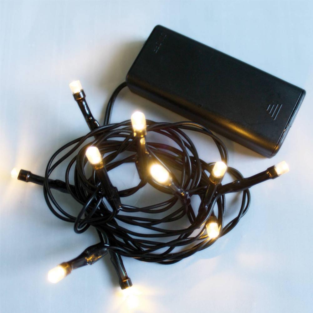 Lichterkette 10er LED Batterie warmweiß Innen Deko Licht Weihnachtslichterkette Bild 1