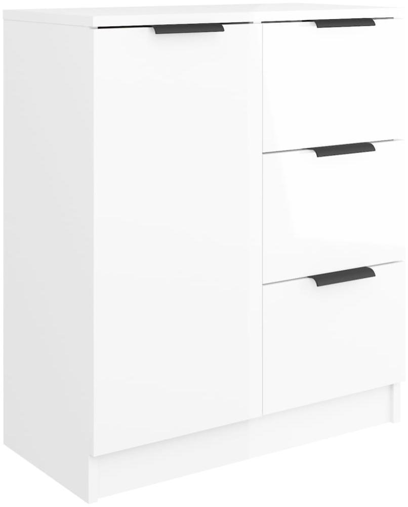 Sideboard Hochglanz-Weiß 60x30x70 cm Holzwerkstoff [811085] Bild 1