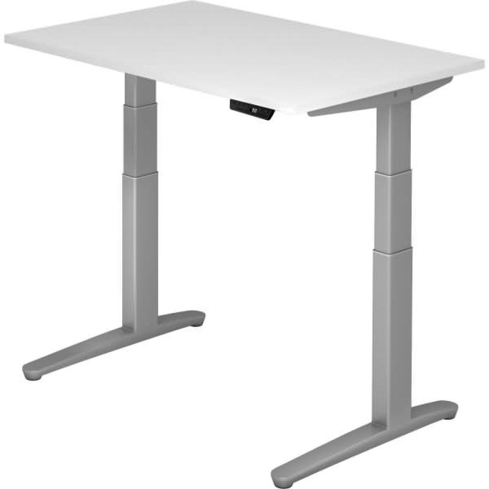 'XBHM12' Sitz-Steh-Schreibtisch elektrisch 120x80cm Weiß Silber Bild 1