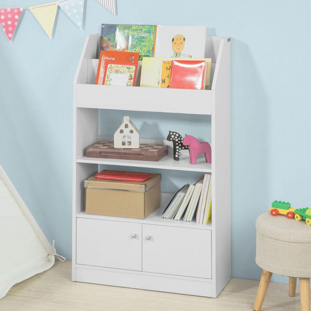 Bücherregal kinder Spielzeug aufbewahrung mit 2 Türen weiß KMB11-W KMB11-W Bild 1