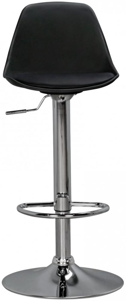 KADIMA DESIGN Barhocker BERN - Elegant drehbarer Sitzhocker für Bars und Kücheninseln, höhenverstellbar und belastbar bis 110kg. Farbe: Schwarz Bild 1