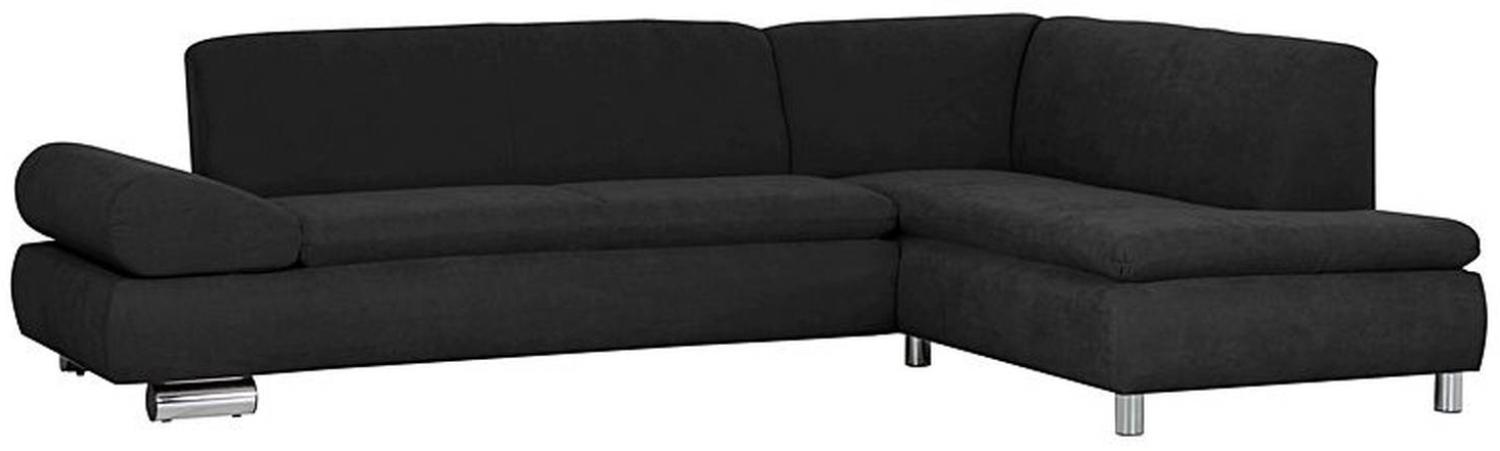 Sofa 2,5-Sitzer links mit Ecksofa rechts PALM BAY-23 Veloursstoff Farbe schwarz Sitzhärte weich B: cm T: cm H: 76cm Bild 1
