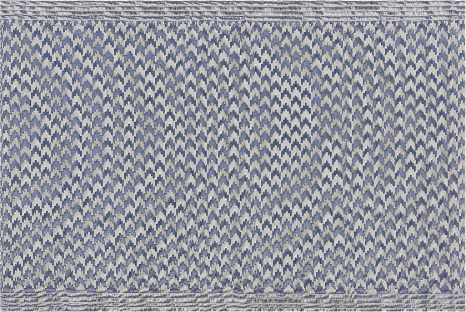 Outdoor Teppich blau 60 x 90 cm ZickZack-Muster Kurzflor MANGO Bild 1