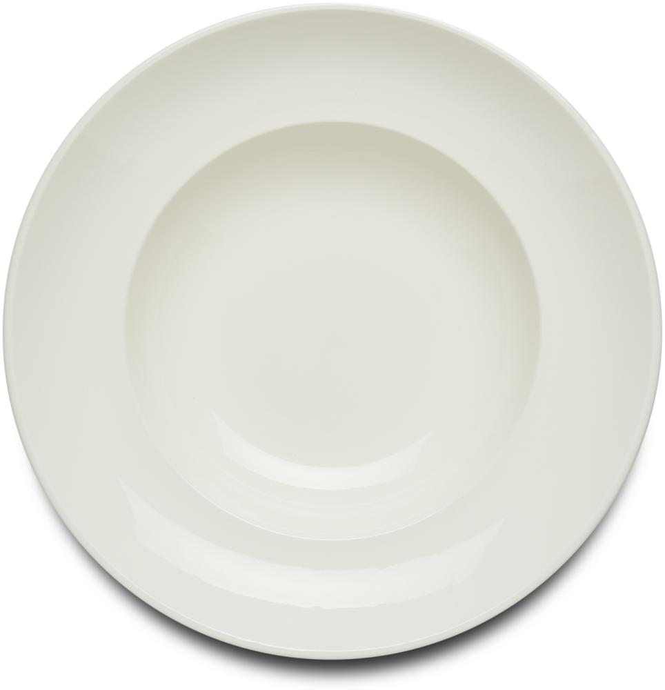KHG Pastateller, extra groß mit 30cm Durchmesser in weiß, perfekt für Gastro und Zuhause, hochwertiges Porzellan, Suppenteller, Salatteller, Spülmaschinengeeignet Bild 1