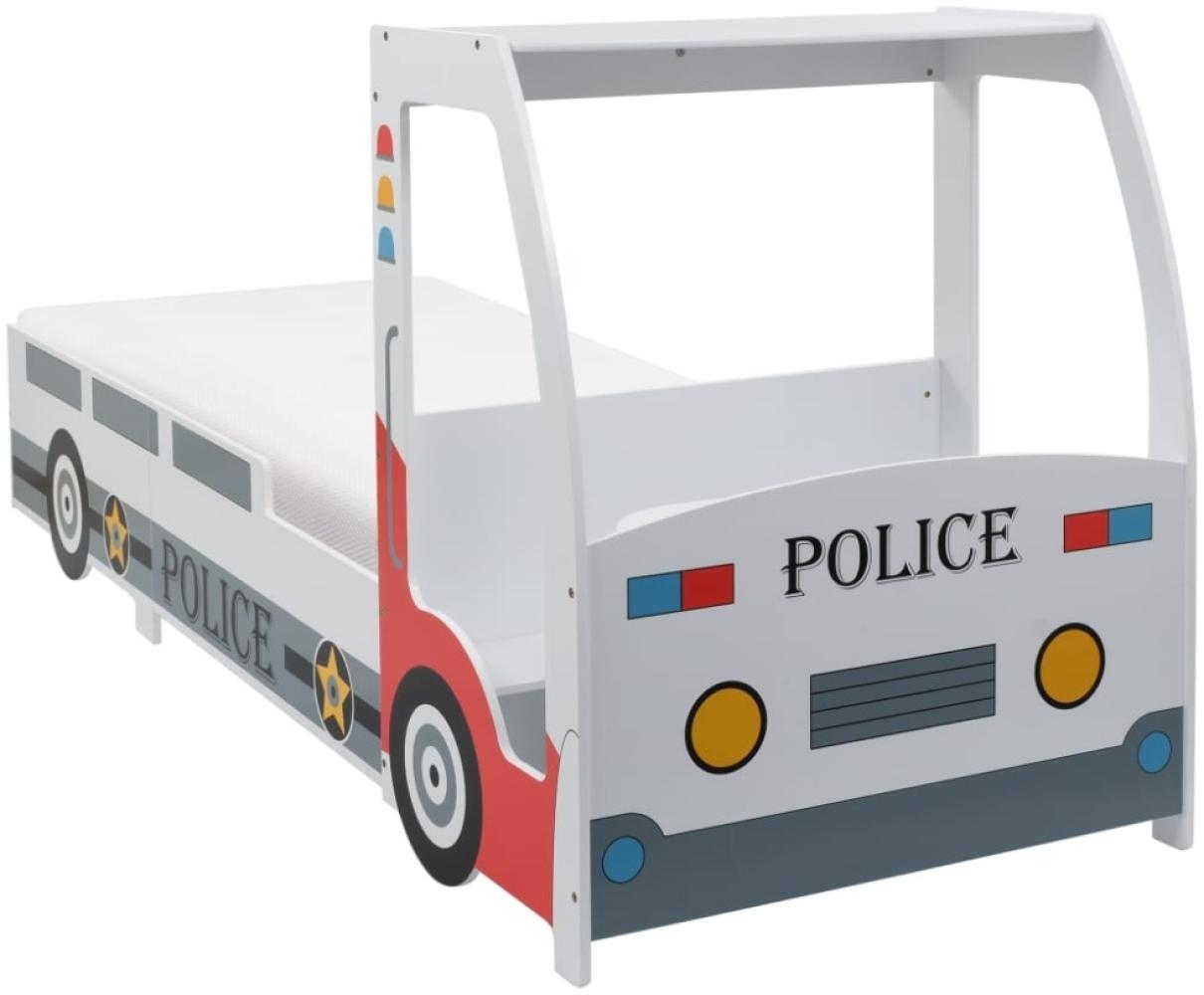 Polizeiauto-Kinderbett mit Matratze 90x200 cm 7 Zone H3 Bild 1