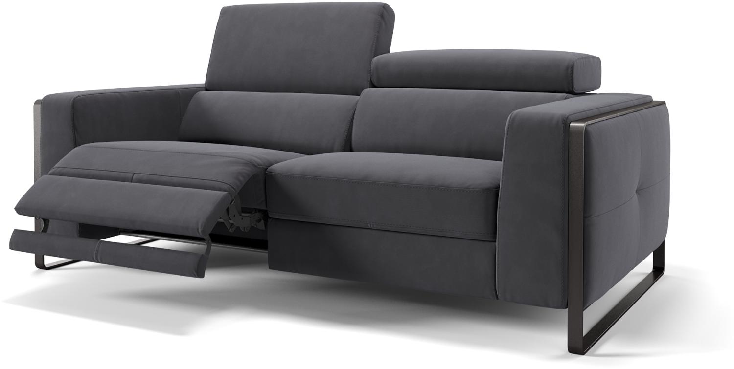 Sofanella 3-Sitzer MANZANO Stoffsofa Designersofa Couch in Dunkelgrau Bild 1