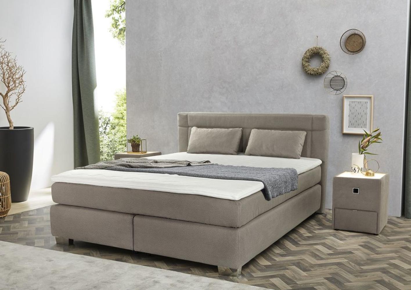 Jockenhöfer BOXSPRINGBETT 180 X 200 CM ROMANA MIX BRAUN H3 und H4 Bild 1