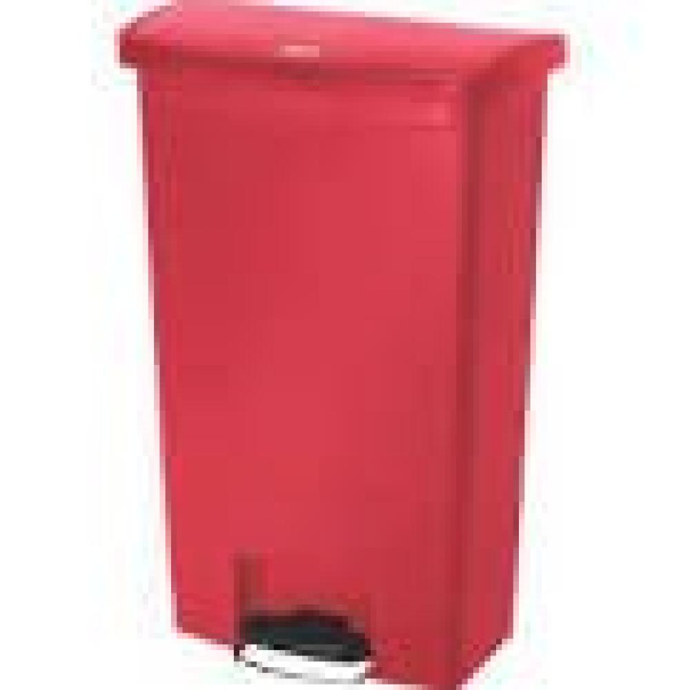 Rubbermaid Commercial Products Slim Jim 1883563 15 Litre Front Step Step-On Resin Wastebasket - Red Bild 1