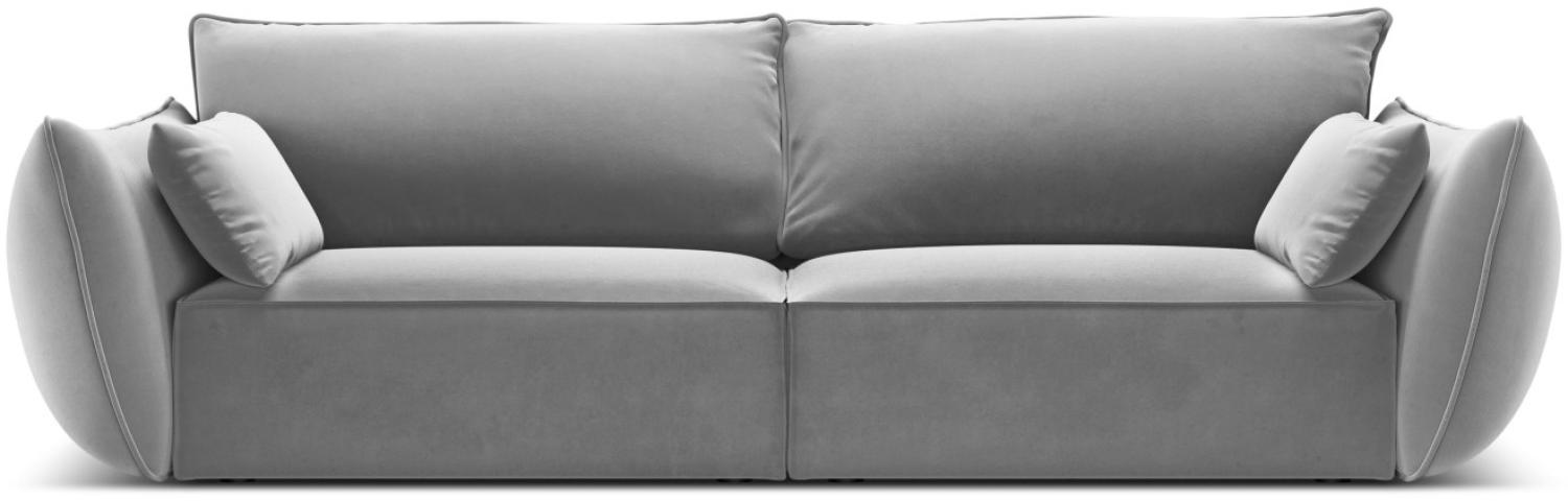 Micadoni 3-Sitzer Sofa Kaelle | Bezug Grey | Beinfarbe Black Plastic Bild 1