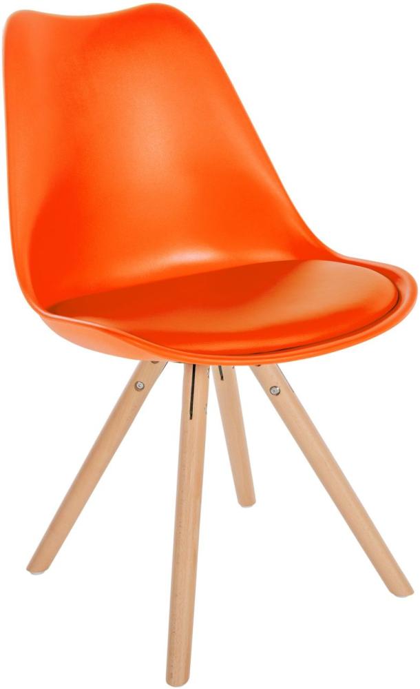 Stuhl Sofia Kunststoff Rund orange Bild 1