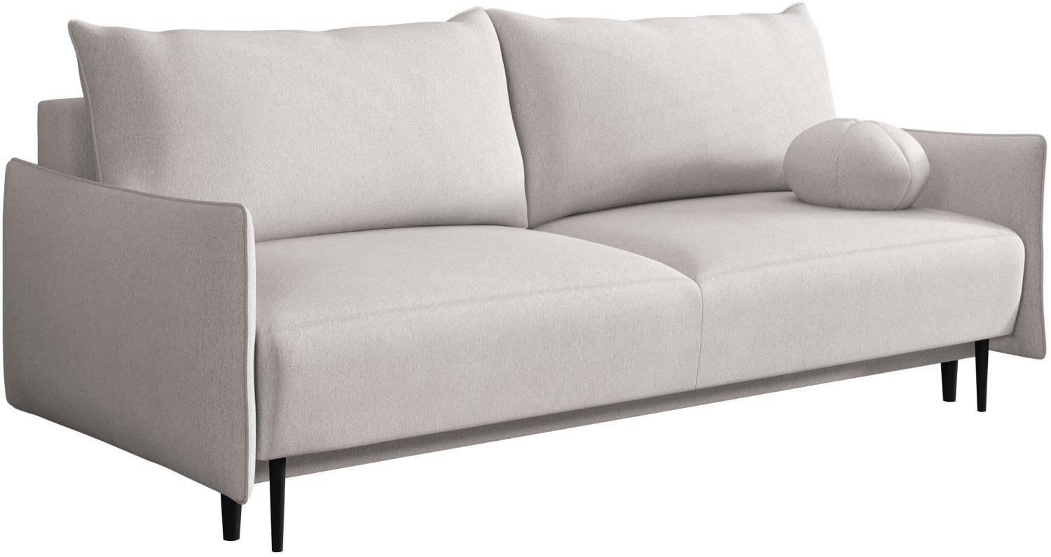 Sofa Dravolt mit Schlaffunktion, Bequeme 3 Sitzer Schlafsofa mit Bettkasten (Farbe: Velo 621) Bild 1