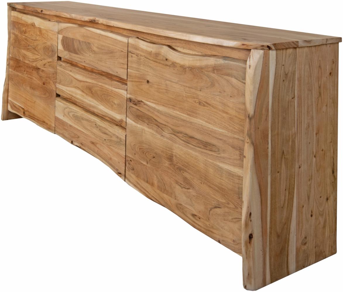 Sideboard Baumkante 200 x 45 x 90 cm Akazienholz massiv naturfarben DAHLIA 86441391 Bild 1