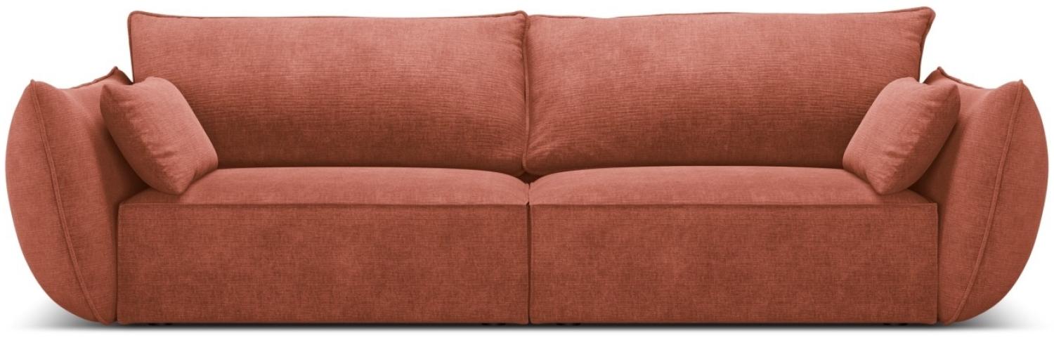 Micadoni 3-Sitzer Sofa Kaelle | Bezug Terracotta | Beinfarbe Black Plastic Bild 1