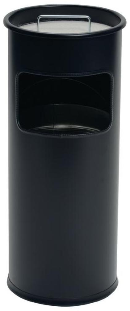 Standascher mit Sandschale METALL rund, 260x620mm (ØxH), 17 l, schwarz Bild 1